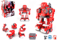 ROBOT 5W1 SKRĘCANY CZERWONY B/O / LM907-A 50